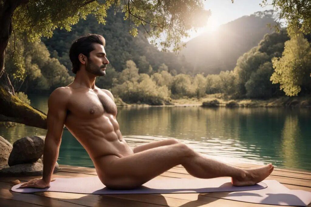 Découvrez la philosophie profonde du yoga nu pour hommes