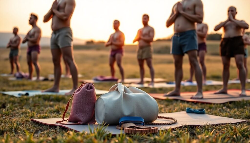 Les accessoires incontournables pour une pratique confortable du yoga naturiste masculin
