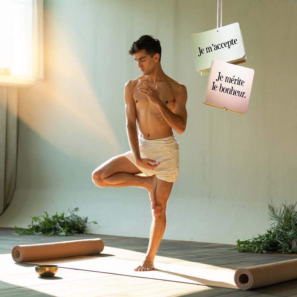 Yoga nu et affirmations positives : renforcer sa confiance intérieure au quotidien Yoga nu et affirmations positives : renforcer sa confiance intérieure au quotidien