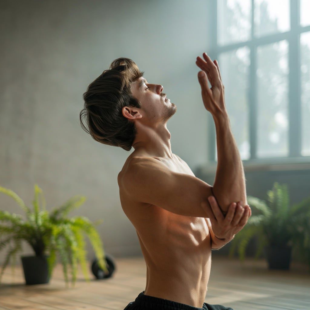 Découvrir la pleine conscience par le mouvement libre en yoga naturiste masculin Découvrir la pleine conscience par le mouvement libre en yoga naturiste masculin