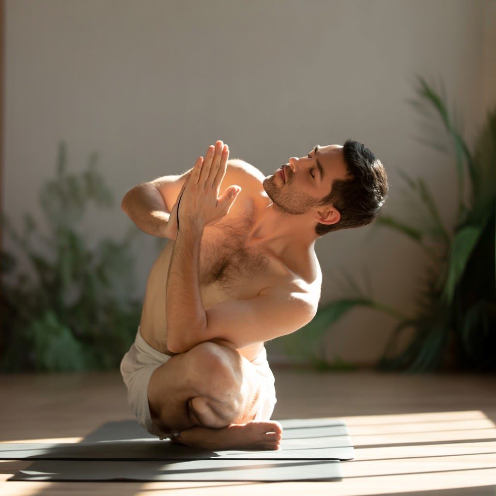 Découvrir la pleine conscience par le mouvement libre en yoga naturiste masculin Découvrir la pleine conscience par le mouvement libre en yoga naturiste masculin