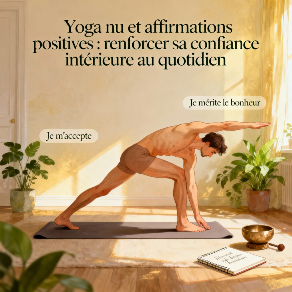 Yoga nu et affirmations positives : renforcer sa confiance intérieure au quotidien Yoga nu et affirmations positives : renforcer sa confiance intérieure au quotidien