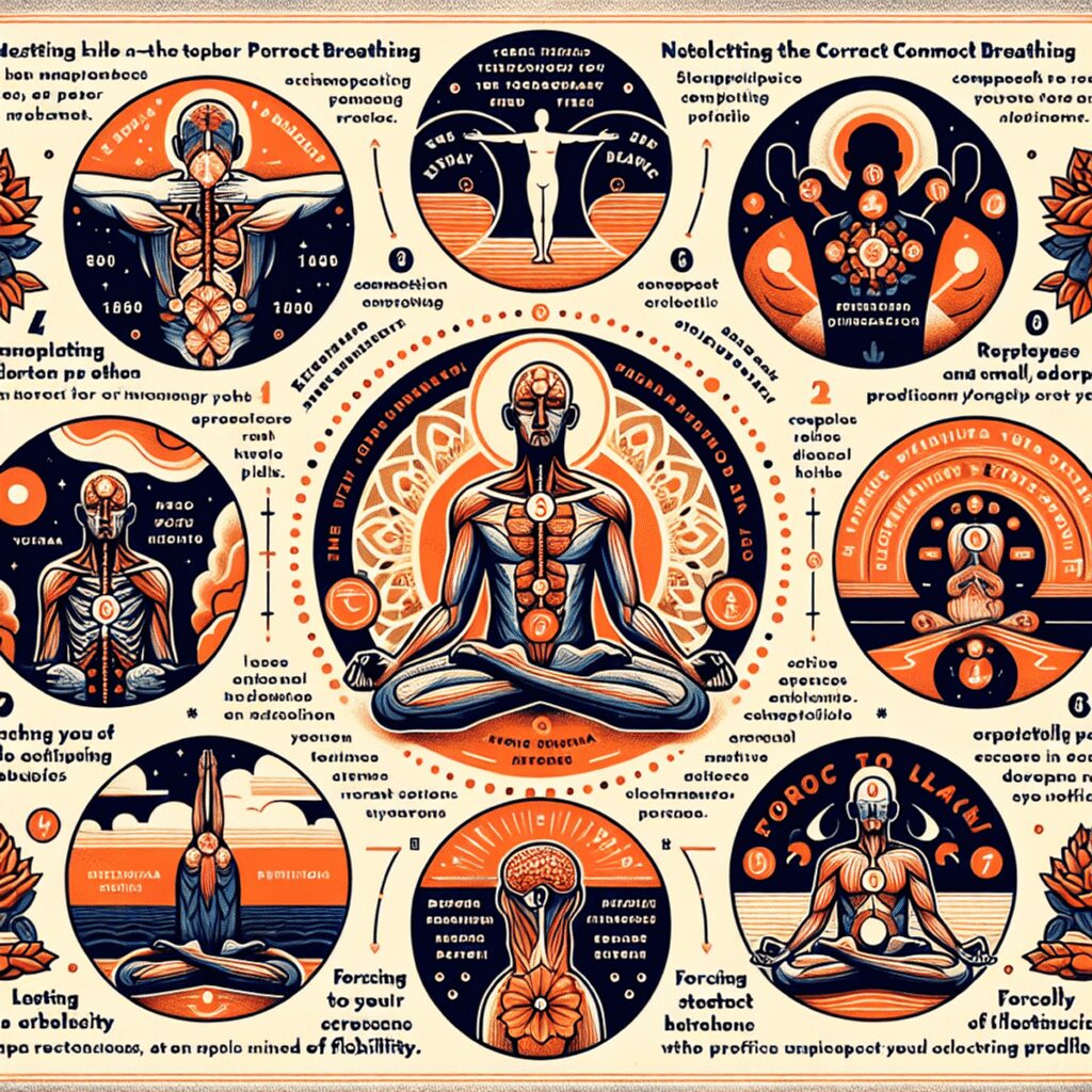 Les erreurs qui sabotent votre progression en yoga nu sans que vous le sachiez Une représentation artistique numérique d'un tapis de yoga avec une fleur de lotus, symbolisant la pratique et la progression du yoga.